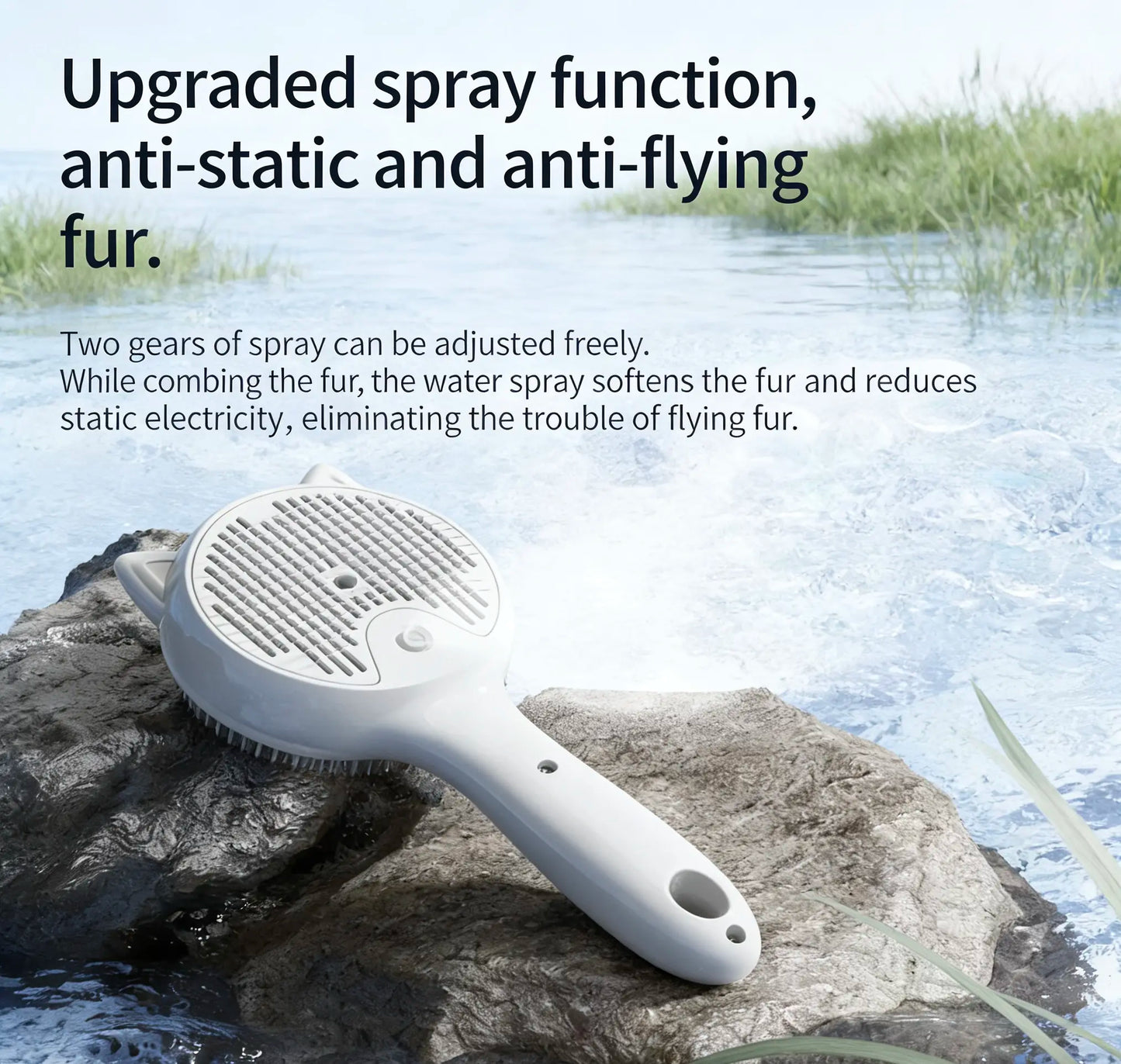 Revolutionary Pet Spray Grooming Brush - Effortlessly Remove Loose Fur and Reduce Shedding!