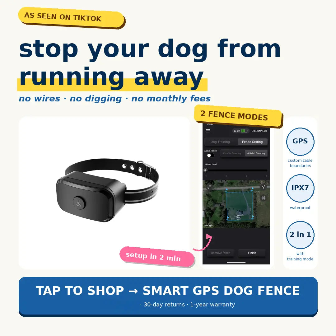 Ultimate Wireless Dog Fence & Training Collar - No Subscription, Customizable Boundaries, Waterproof & Rechargeable for Medium to Large Dogs