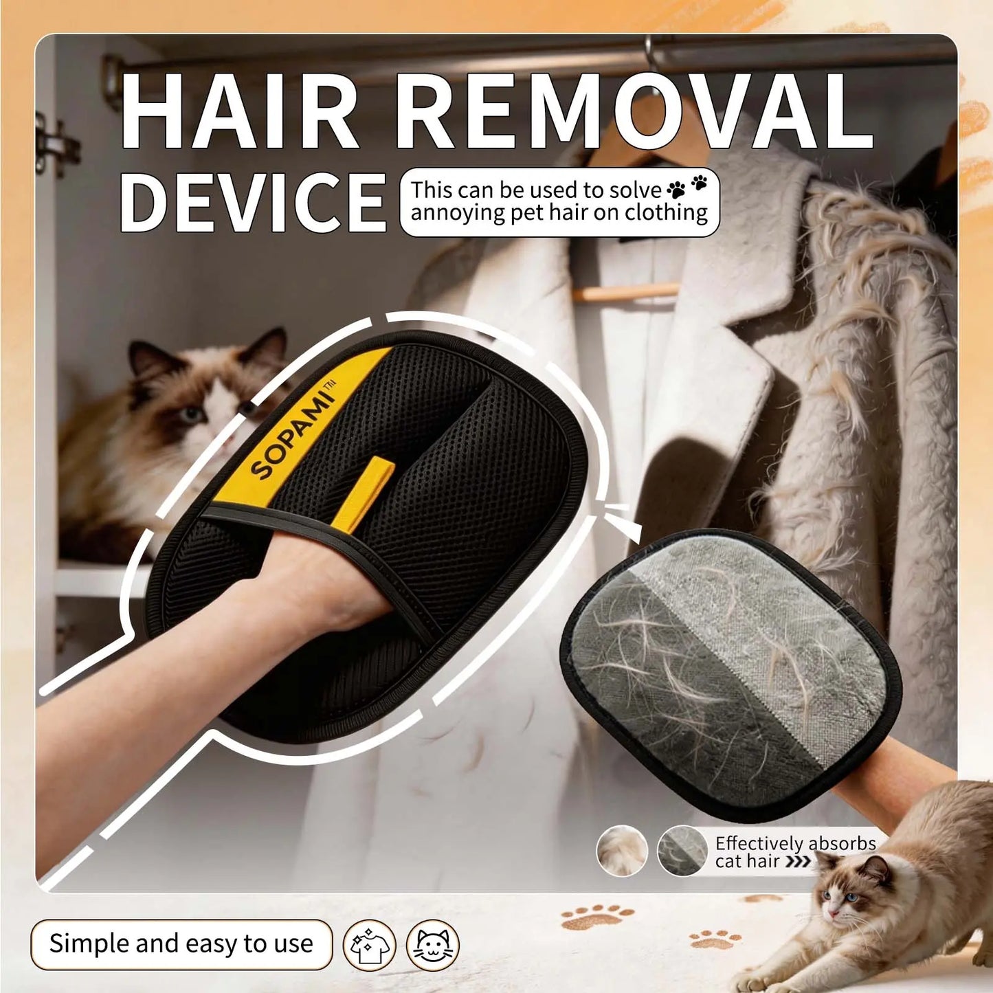 Ultimate Pet Hair Remover Glove - Reusable Lint Cleaning Tool for Clothes & Furniture