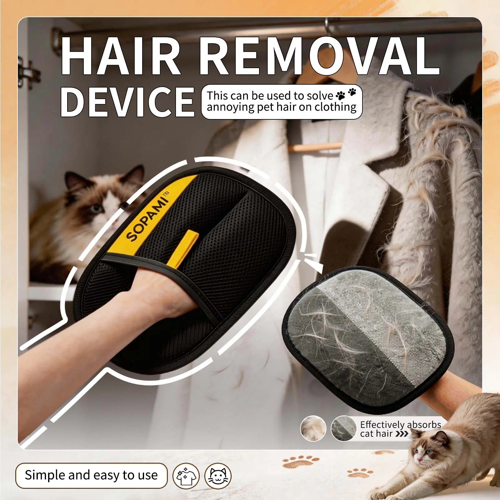 Ultimate Pet Hair Remover Glove - Reusable Lint Cleaning Tool for Clothes & Furniture