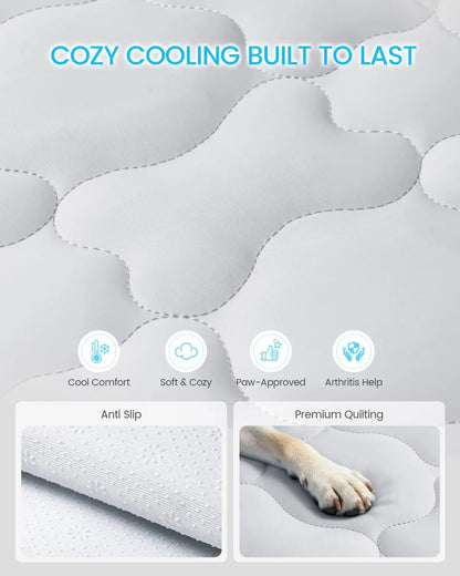 Ultimate Extra Large Self-Cooling Dog Mat – 47"X32" Breathable & Washable Summer Pad for Large Dogs & Cats