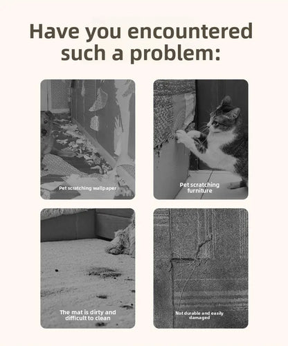 Ultimate Cat Scratch Furniture Protector - Self-Adhesive Anti-Scratch Couch and Wall Shield, Durable Trimmable Scratching Pad to Stop Cat Damage