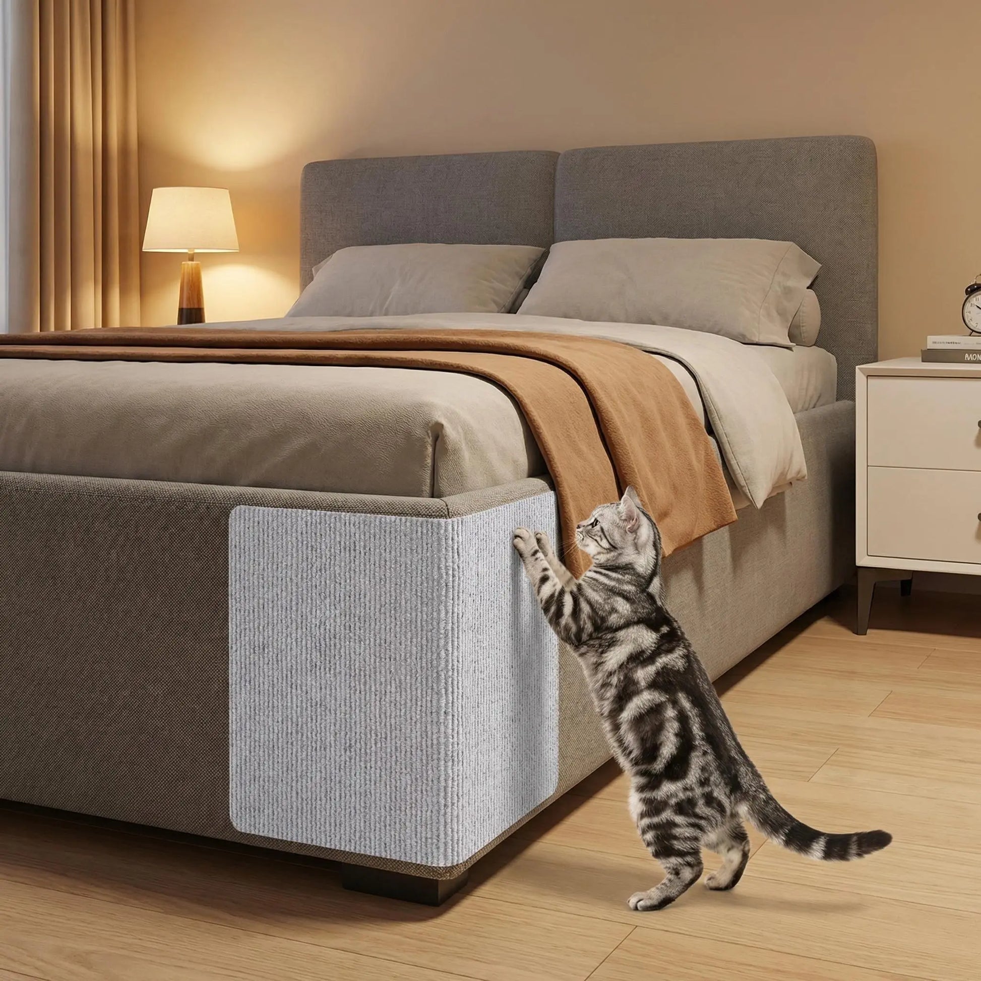 Ultimate Cat Scratch Furniture Protector - Self-Adhesive Anti-Scratch Couch and Wall Shield, Durable Trimmable Scratching Pad to Stop Cat Damage