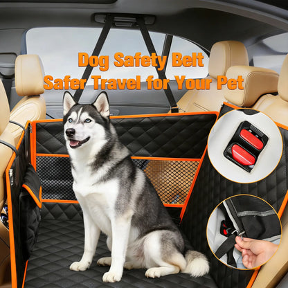 Ultimate Dog Car Basket - Waterproof Hammock Style for Large & Medium Dogs, Compatible with Cars, Trucks & SUVs, Features 2 Mesh Windows & Storage Bag