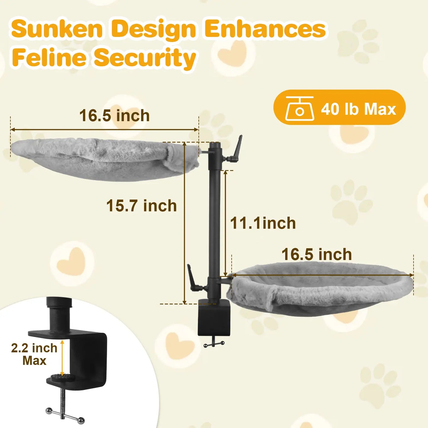 Elevate Your Workspace with the Unidevice Cat Desk Bed - The Perfect Cozy Retreat for Your Feline Friend!