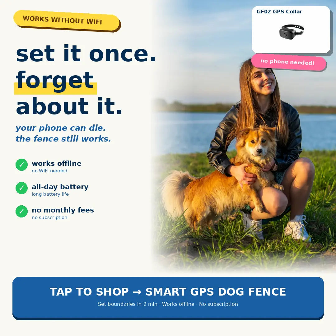 Ultimate Wireless Dog Fence & Training Collar - No Subscription, Customizable Boundaries, Waterproof & Rechargeable for Medium to Large Dogs