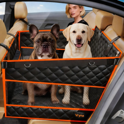 Ultimate Dog Car Basket - Waterproof Hammock Style for Large & Medium Dogs, Compatible with Cars, Trucks & SUVs, Features 2 Mesh Windows & Storage Bag