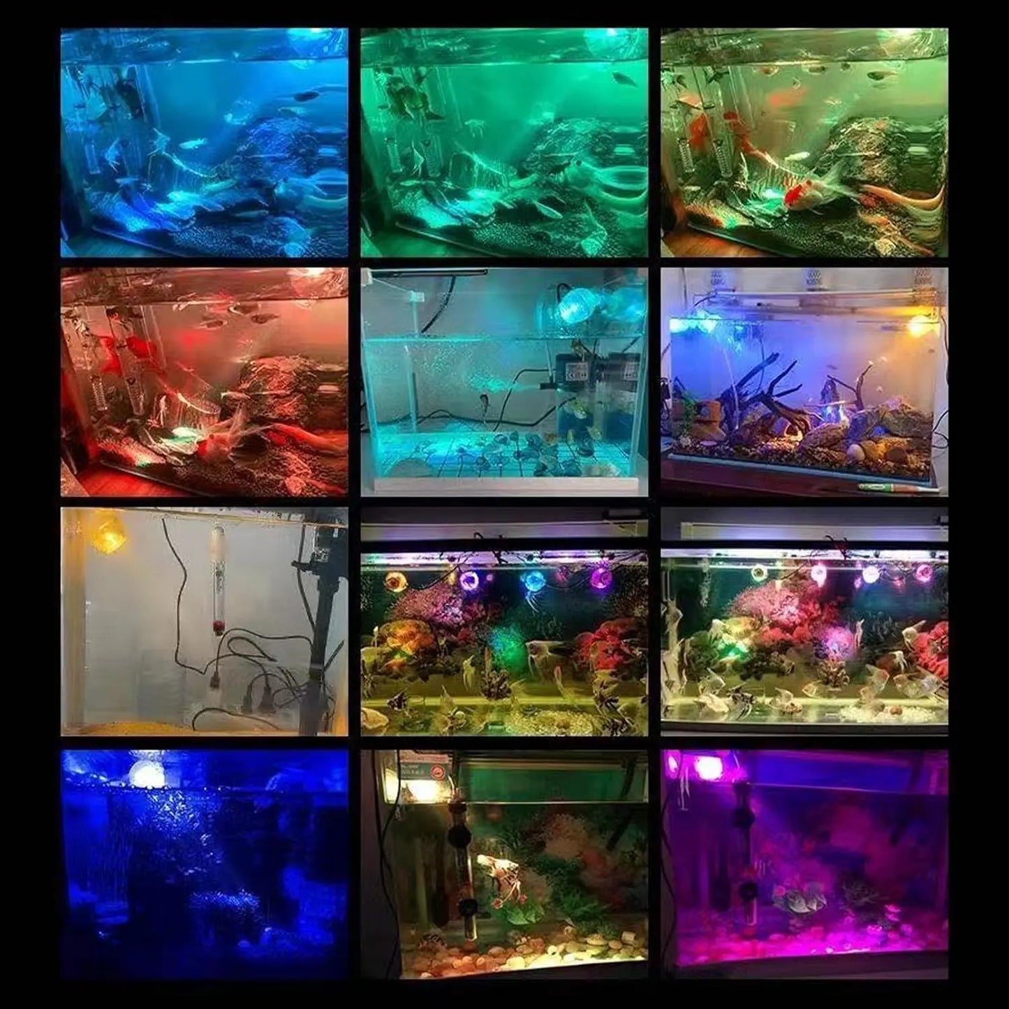 Vibrant Submersible LED Mood Light for Aquariums - USB Color-Changing Underwater Lamp, Waterproof Night Light for Freshwater & Saltwater Tanks