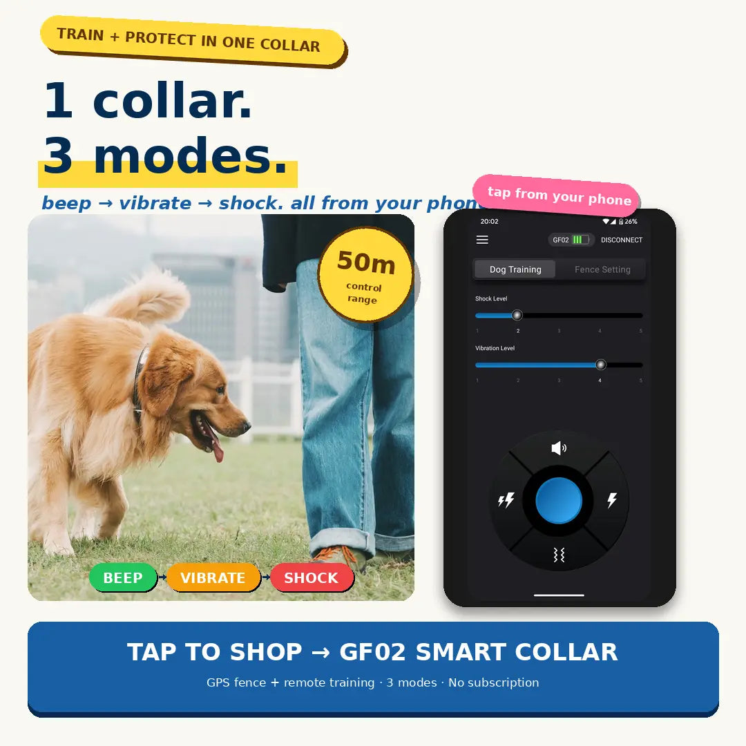 Ultimate Wireless Dog Fence & Training Collar - No Subscription, Customizable Boundaries, Waterproof & Rechargeable for Medium to Large Dogs